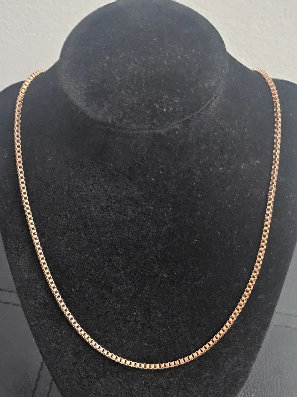24in Rose Gold-Plated stainless steel-2.5mm Box Necklace